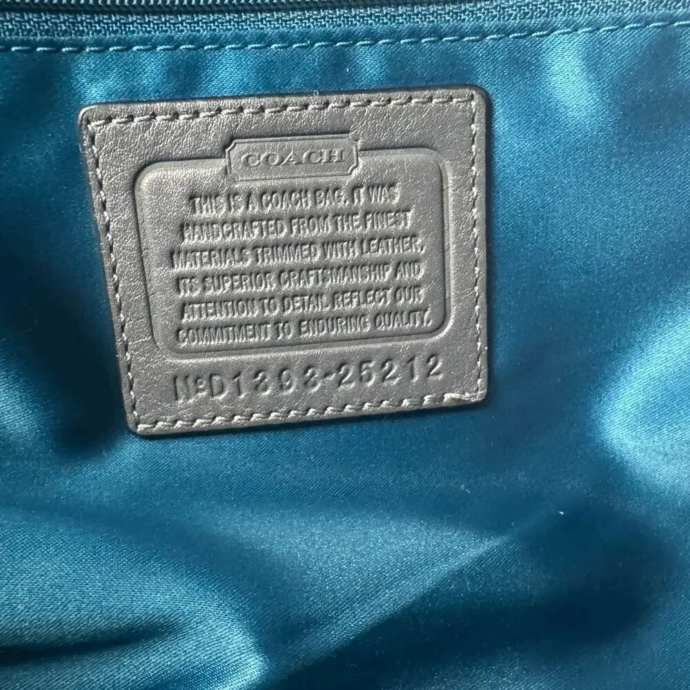 Coach Madison Madeline Black Silver Satchel Bag